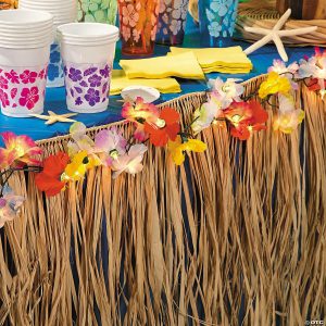 Party Decorations |  11 1/2 Ft. Tropical Polyester Flower Lei Garland String Lights Party Decorations Party Decorations