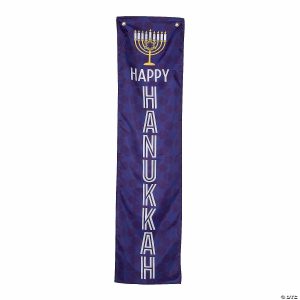 Party Decorations |  15″ x 60″ Happy Hanukkah Vertical Door Bunting Party Decorations Party Decorations