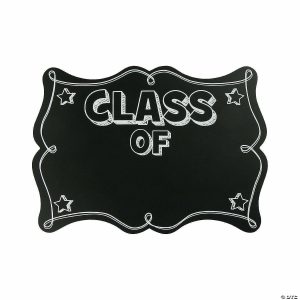 Party Decorations |  18″ x 12 3 4″ Graduation Class Year Black Wood Chalkboard Sign Party Decorations Party Decorations