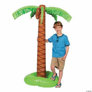 Party Decorations |  29″ x 5 Ft. Inflatable Palm Tree and Green Island Decoration Party Decorations Party Decorations