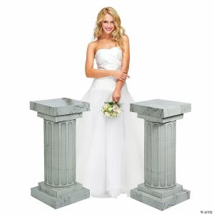 Party Decorations |  3 Ft. Marble-Look Fluted Column 3D Cardboard Pillars – 2 Pc. Party Decorations Party Decorations