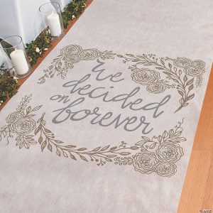 Party Decorations |  3 Ft. x 100 Ft. We Decided on Forever Polyester Wedding Aisle Runner Party Decorations Party Decorations