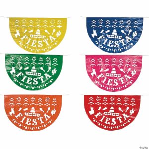 Party Decorations |  30″ Large Fiesta Die-Cut Bunting – 6 Pc. Party Decorations Party Decorations