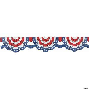 Party Decorations |  40 Ft. Patriotic Classic Red White & Blue Plastic Bunting Roll Party Decorations Party Decorations