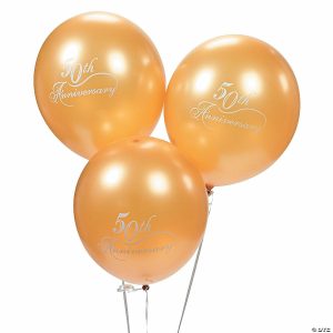 Party Decorations |  50th Wedding Anniversary 11″ Latex Balloons – 12 Pc. Party Decorations Party Decorations