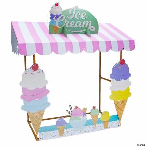 Party Decorations |  55 1/2” x 54” Ice Cream Tabletop Hut Decorating Kit with Frame – 6 Pc. Party Decorations Party Decorations