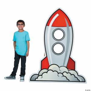 Party Decorations |  59 1/2″ Rocket Space Ship Cardboard Cutout Stand-In Stand-Up Party Decorations Party Decorations