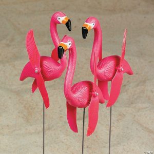 Party Decorations |  7 1/2″ Twirling Flamingo Yard Signs – 6 Pc. Party Decorations Party Decorations