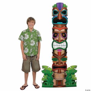 Party Decorations |  70″ Tiki Totem Pole Cardboard Cutout Stand-Up Party Decorations Party Decorations