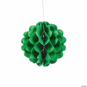 Party Decorations |  8″ Green Hanging Honeycomb Tissue Paper Balls – 12 Pc. Party Decorations Party Decorations