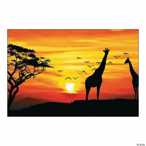 Party Decorations |  African Safari Backdrop – 3 Pc. Party Decorations Party Decorations