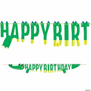 Party Decorations |  Alligator Happy Birthday Banner Party Decorations Party Decorations