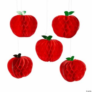 Party Decorations |  Apple Hanging Honeycomb Decorations – 6 Pc. Party Decorations Party Decorations