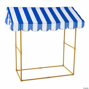 Party Decorations |  Blue & White Striped Tabletop Hut with Frame – 2 Pc. Party Decorations Party Decorations