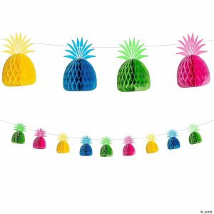 Party Decorations |  Bright Pineapple Honeycomb Garland Party Decorations Party Decorations