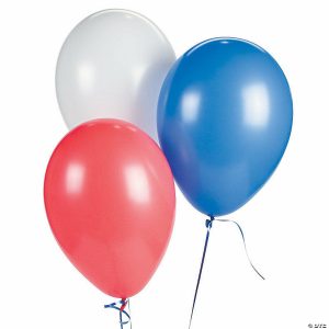 Party Decorations |  Bulk  144 Pc. Patriotic 11″ Latex Balloon Assortment Party Decorations Party Decorations