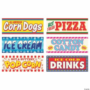 Party Decorations |  Carnival Sign Cutouts – 6 Pc. Party Decorations Party Decorations