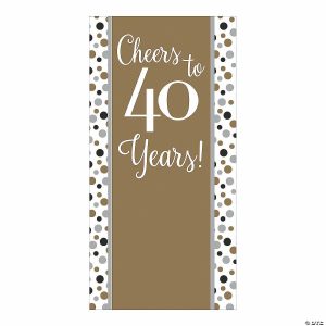 Party Decorations |  Cheers to 40 Years Backdrop Banner Party Decorations Party Decorations