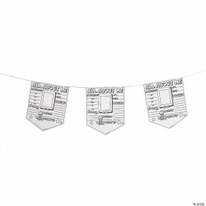 Party Decorations |  Color Your Own All About Me Classroom Banner – 31 Pc. Party Decorations Party Decorations