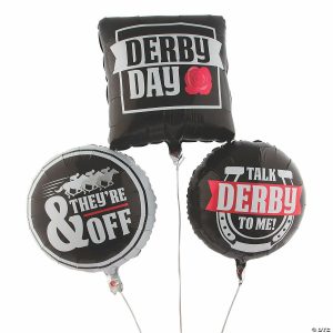 Party Decorations |  Derby 18″ x 20 Mylar Balloons – 3 Pc. Party Decorations Party Decorations