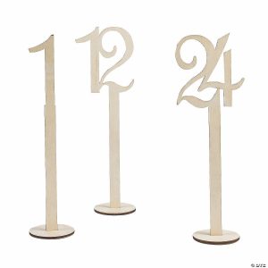 Party Decorations |  DIY Unfinished Wood Wedding Table Numbers Party Decorations Party Decorations