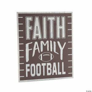 Party Decorations |  Faith Family Football Sign Party Decorations Party Decorations