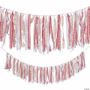 Party Decorations |  Gingham Fabric Garland Party Decorations Party Decorations