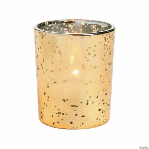 Party Decorations |  Gold-Flecked Mercury Votive Candle Holders – 36 Pc. Party Decorations Party Decorations