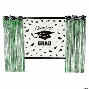 Party Decorations |  Green Grad Backdrop Decorating Kit – 5 Pc. Party Decorations Party Decorations