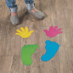 Party Decorations |  Hands & Feet Floor Decals – 24 Pc. Party Decorations Party Decorations