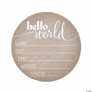 Party Decorations |  Hello World Neutral Baby Arrival Sign Party Decorations Party Decorations