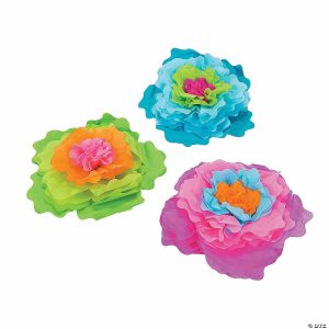 Party Decorations |  Hibiscus Tissue Paper Flower Centerpieces – 3 Pc. Party Decorations Party Decorations