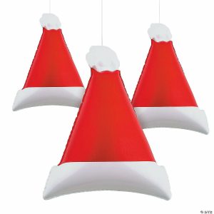 Party Decorations |  Inflatable Small Santa Hats – 12 Pc. Party Decorations Party Decorations