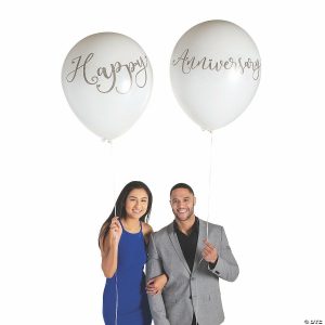 Party Decorations |  Jumbo Happy Anniversary 36″ Latex Balloons – 2 Pc. Party Decorations Party Decorations