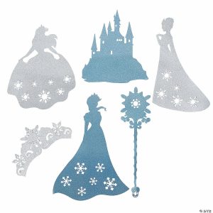 Party Decorations |  Jumbo Winter Princess Glitter Cutouts – 6 Pc. Party Decorations Party Decorations