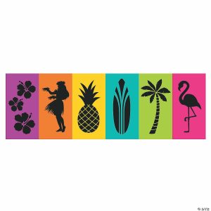 Party Decorations |  Large Luau Silhouette Backdrop – 6 Pc. Party Decorations Party Decorations