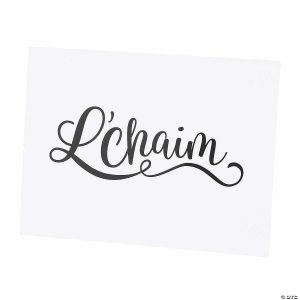 Party Decorations |  L’Chaim Sign with Easel Party Decorations Party Decorations