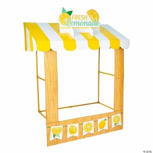 Party Decorations |  Lemonade Stand Tabletop Hut with Frame – 6 Pc. Party Decorations Party Decorations