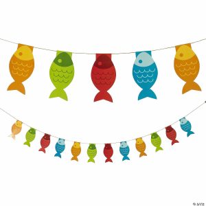 Party Decorations |  Little Fisherman Fish Paper Pennant Banner Party Decorations Party Decorations