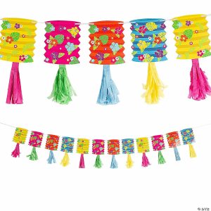 Party Decorations |  Luau Paper Lantern Tassel Garland Party Decorations Party Decorations