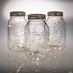 Party Decorations |  Mason Jar & Fairy Lights Table Centerpiece Kit  for 12 Tables Party Decorations Party Decorations