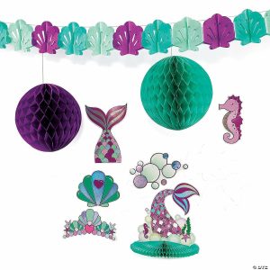 Party Decorations |  Mermaid Sparkle Decorating Kit – 9 Pc. Party Decorations Party Decorations