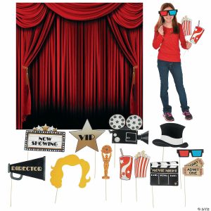 Party Decorations |  Movie Night Photo Booth Backdrop Kit – 14 Pc. Party Decorations Party Decorations