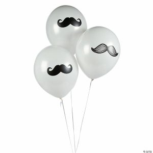 Party Decorations |  Mustache 11″ Latex Balloons – 12 Pc. Party Decorations Party Decorations