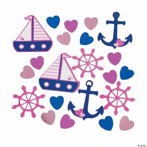 Party Decorations |  Nautical Girl Confetti Party Decorations Party Decorations