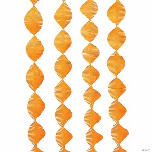 Party Decorations |  Orange Fringe Paper Streamer Party Decorations Party Decorations