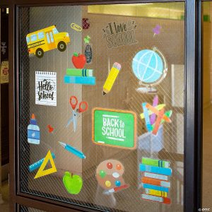 Party Decorations |  School Icon Window Clings – 30 Pc. Party Decorations Party Decorations