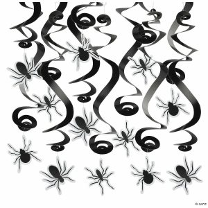 Party Decorations |  Spider Hanging Swirl Decorations – 12 Pc. Party Decorations Party Decorations