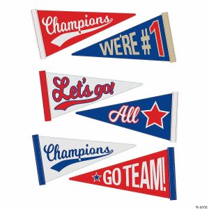 Party Decorations |  Sports Pennant Banner Cutouts – 6 Pc. Party Decorations Party Decorations