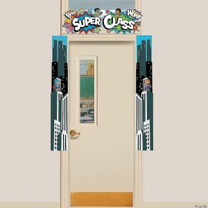 Party Decorations |  Superhero Door Border- 3 Pc. Party Decorations Party Decorations